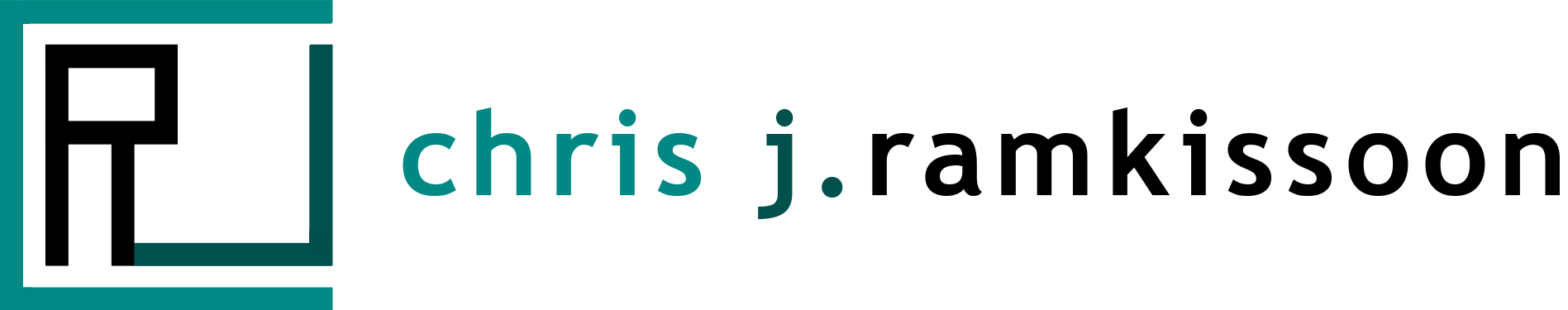 Vertical logo for Chris J. Ramkissoon